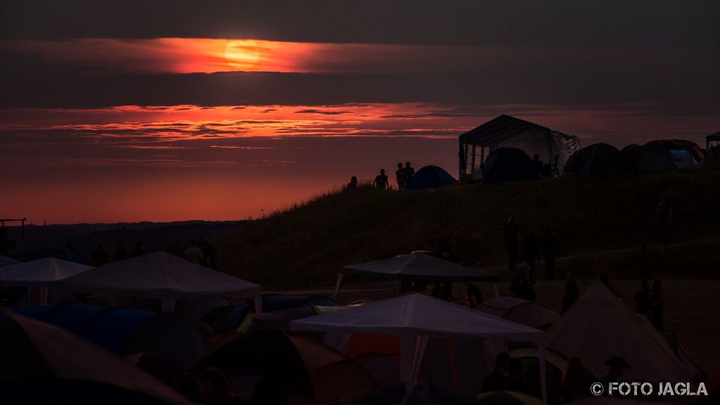 Sonnenuntergang auf dem Dong Open Air 2016 in Neukirchen-Vlyn