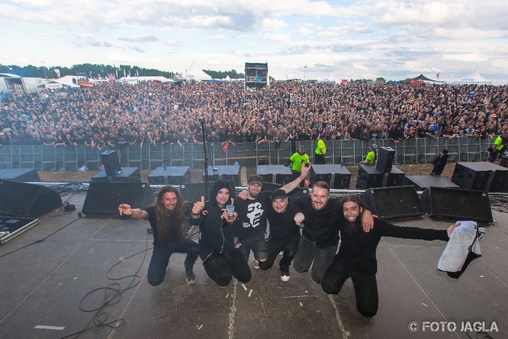 Abschlussfoto von END OF GREEN auf dem Summer Breeze 2017 in Dinkelsb�hl, T-Stage