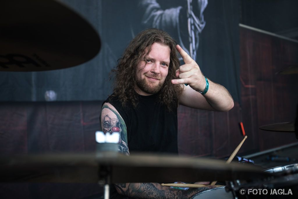 Summer Breeze Open Air 2018 in Dinkelsb�hl (SBOA)
Orden Ogan auf der Main Stage
Schlagzeuger Dirk Meyer-Berhorn