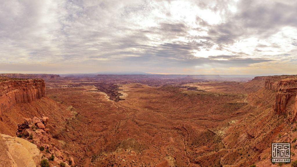 View from Mesa Arch in Canyonlands National Park at sunrise
Utah 2019