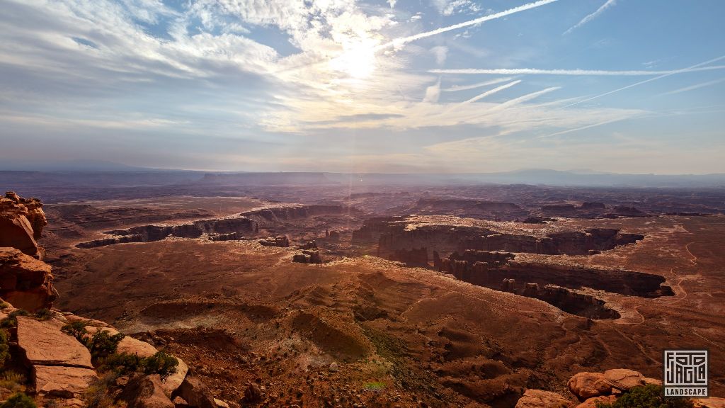 View from Mesa Arch in Canyonlands National Park at sunrise
Utah 2019